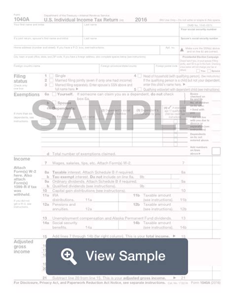 Irs Form 1040 A What Is A 1040a Pdf Download Formswift