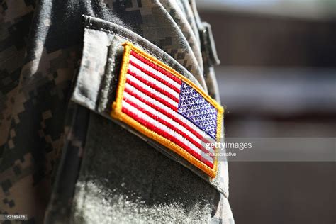 Military Soldiers American Flag Arm Patch High Res Stock Photo Getty