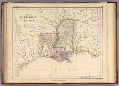 States Of Mississippi And Louisiana David Rumsey Historical Map