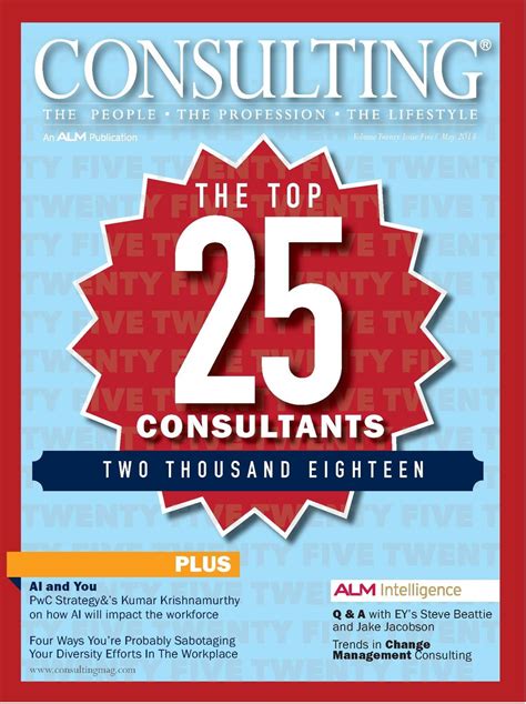 Alms Consulting Magazine Unveils Top 25 Consultants For 2018