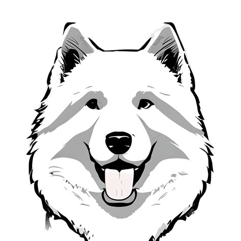 Samoyed Dog Portrait Graphic · Creative Fabrica