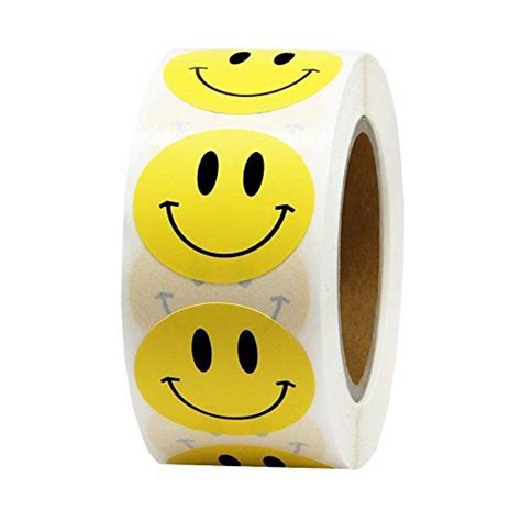 Hcode 1 Inch Happy Smiley Face Stickers Circle Dots Labels For Teachers