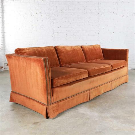 Shop for loveseats | orange in living room furniture at walmart and save. MC Hollywood Regency Burnt Orange Velvet Tuxedo Sofa ...