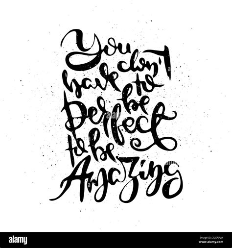 you do not have to be perfect to be amazing vector motivational phrase hand drawn ornate