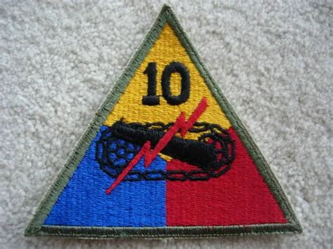 Ww2 Us Army 10th Armored Division Cloth Patch Tanks 1000 Picclick