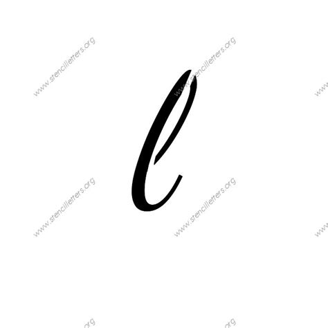 Stencil letters l in 18 various printable formats. 1950s Cursive Script Uppercase & Lowercase Letter Stencils ...