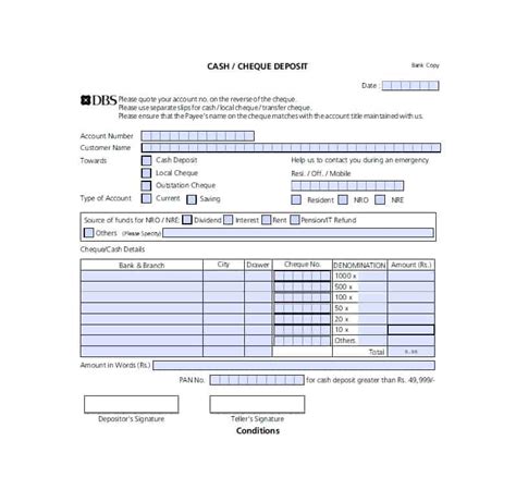 A bank deposit slip template is a piece of paper given by a bank to its clients. 10+ Deposit Slip Examples and Templates - PDF, DOC | Examples