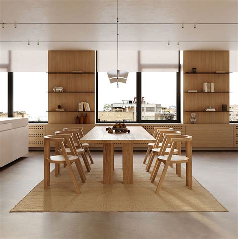 My dining room is 9 foot 6 inches wide. Natural Materials and Warm Tones can Exude a Modern Spirit ...