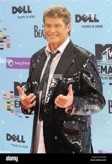 Us Actor David Hasselhoff Arrives For The Mtv Europe Music Awards At O2