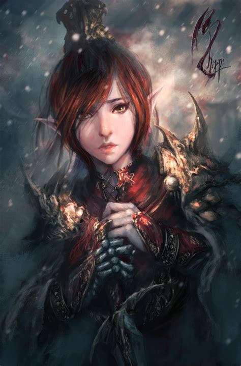 1024x600 Resolution Red Haired Female Warrior Illustration Fantasy