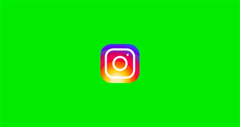 Stále Zvädnúť Prúd Instagram Logo Green Screen Jedlý Savý Podpora