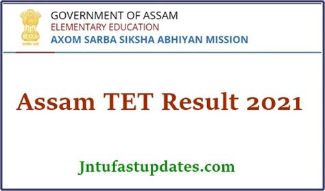 Assam Special TET Result 2021 Released Cutoff Marks Selected
