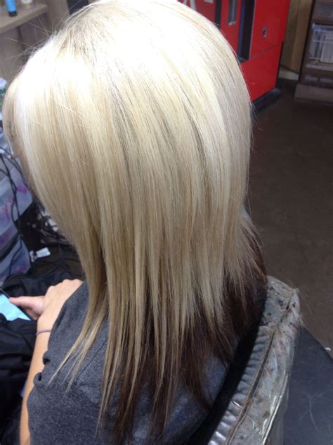 Blonde on top, possible ombre to. Multi tone blonde highlights dark brown bottom. Highlights ...
