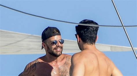 Ricky Martin And Jwan Yosef On A Yacht In Sardinia