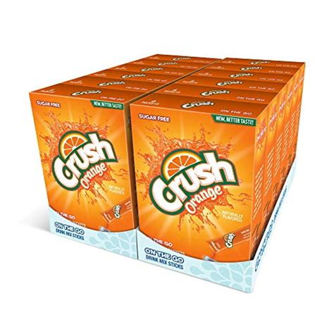 Crush Orange Powder Drink Mix 12 Boxes 72 Sticks Sugar Free