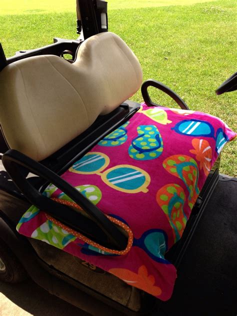 Beach Essentials Golf Cart Seat Cover Colorful By Golfmearound Golf