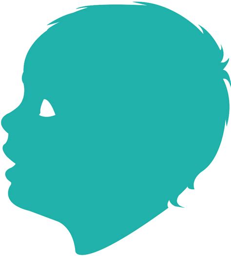 Baby Face Silhouette Free Vector Silhouettes