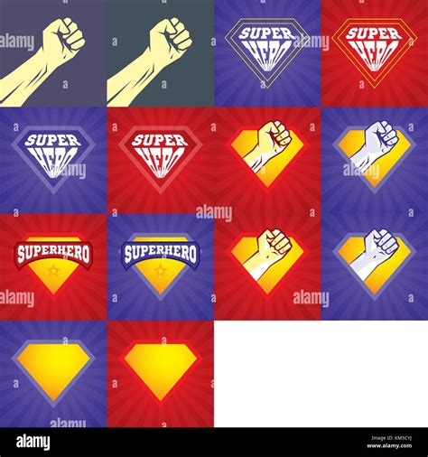 Superhero Logo Element Template Vector Superhero Icon Stock Vector
