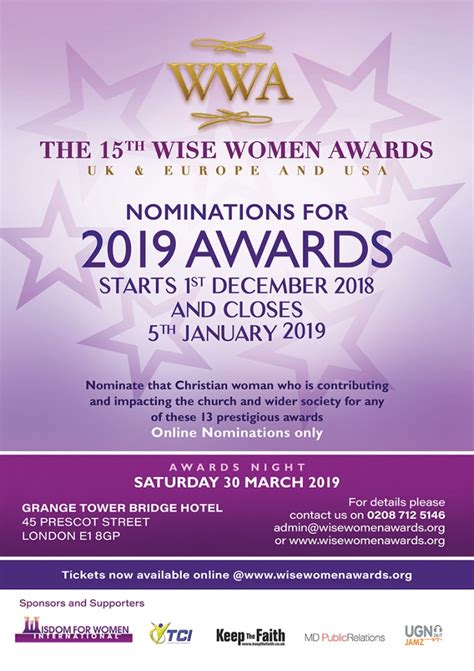 The 15th Wise Women Awards Wise Women Awards