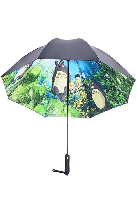 Ghibli Totoro Umbrella Sun Rain Parasol Hembra Sombrillas Plegables