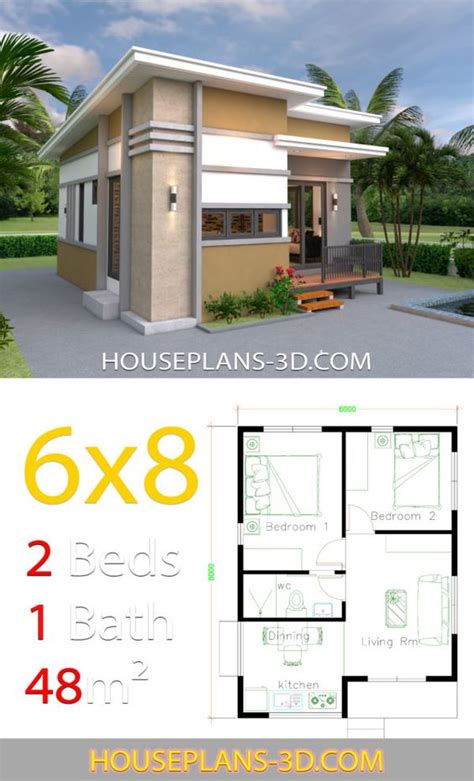 Model denah rumah minimalis berikutnya masih dengan ukuran lahan lebar 7 meter dengan panjang 15 m dengan 4 buah kamar tidur dan pada 2 lantai bangunan. 27+ Denah Rumah Minimalis 2 Kamar Tidur Modern 2021 — DYP.im