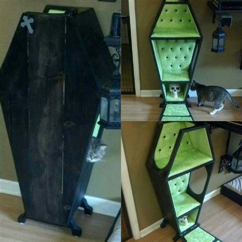 Deluxe Cat Bed Coffin By From 4 To 1 Creations Goth Home Decor