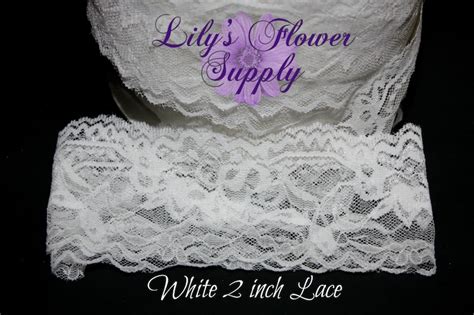 Stretch White Lace 2 Inch Wide Stretch Lace By The Yard Etsy