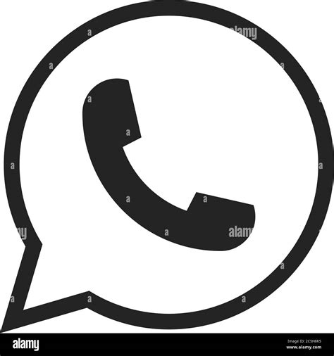 Telephone Icon Symbol Vector Whatsapp Logo Symbol Phone Pictogram