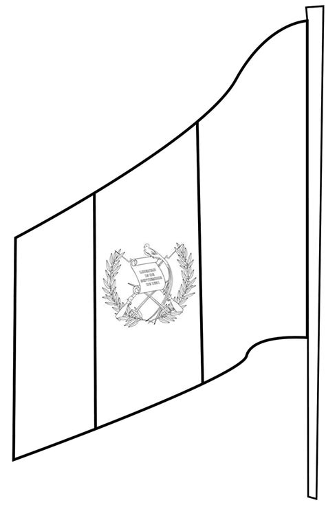 Dibujos De Bandera De Guatemala Para Colorear Dibujos Online Com