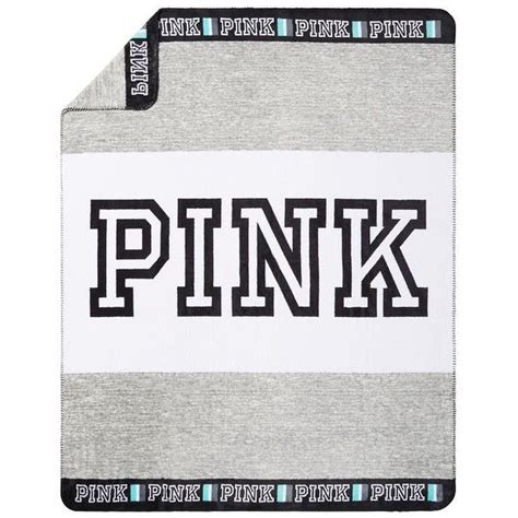 Victorias Secret Pink Cozy Blanket Marl Grey 54 Liked On Polyvore