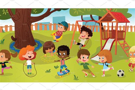 School Playground Png Elements Education Illustrations ~ Creative Market