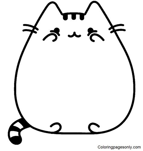Pusheen Unicorn Drinks Bubble Tea Coloring Pages Free