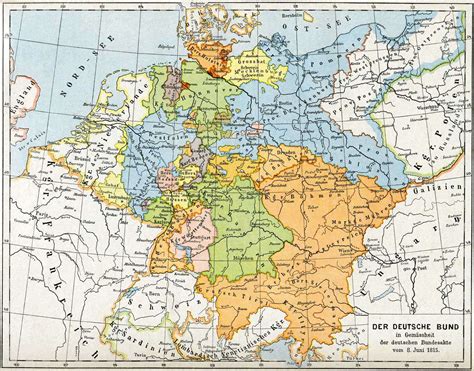 Deutscher Bund 1815bundesstaaten Städte Und Kolonien Des Deutschen Reiches Kaiserreich