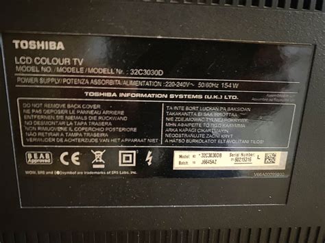 Toshiba Tv 32c3030db Ebay