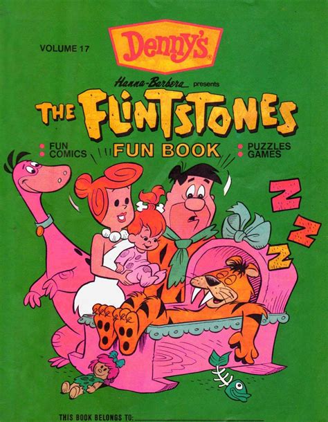 Dennys And Hanna Barbera Presents Flintstones Fun Book Ctc 1990 By