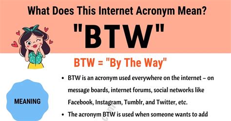 Btw Meaning How Do You Define The Trendy Acronym Btw Esl Forums