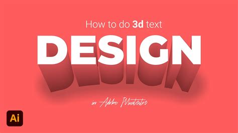 3d Text Effect In Illustrator Within 3 Minutes Adobe Illustrator
