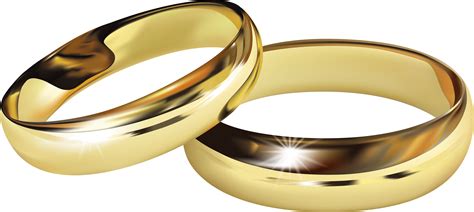 Wedding Ring Engagement Ring Golden Wedding Ring Vector Png Download