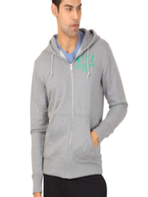 Buy Nike Men Grey Hooded Sweatshirt Sweatshirts For Men 81077 Myntra