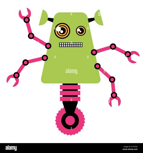 Illustration Of Funny Robot Stock Vector Image And Art Alamy