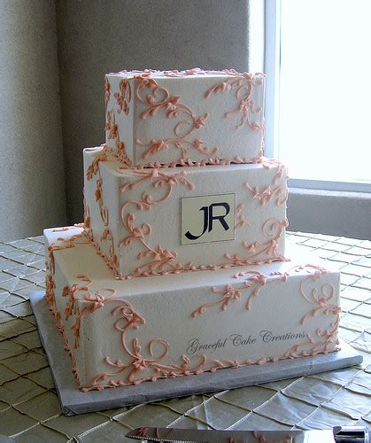 Elegant Ivory And Peach Wedding Cake Grace Tari Flickr