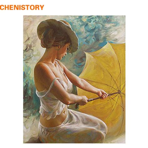 Chenistory Sexy Woman Painting By Numbers Diy Abstract Oil Painting