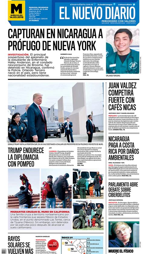 El Nuevo Diario Nicaragua Miércoles 14 De Marzo De 2018 Infobae
