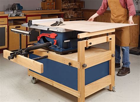 • keep the blade low to the work (one tooth above the wood is a good rule of thumb). Table Saw Stand | Woodworking Project | Woodsmith Plans