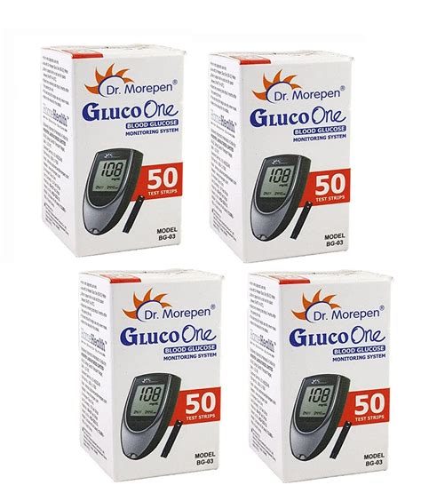 Dr Morepen BG 03 Blood Glucose Test Strips 50s Pack Pack Of 4