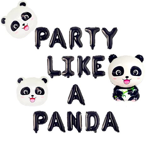 Buy Jevenis Party Like A Panda Balloon Party Like A Panda Banner Panda