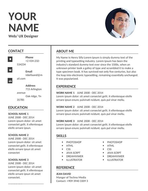 Free Modern Resume Template In Word Doc Format Cv Res Vrogue Co