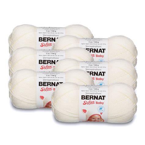 Bernat Softee Baby 3 Light Acrylic Yarn Antique White 5oz140g