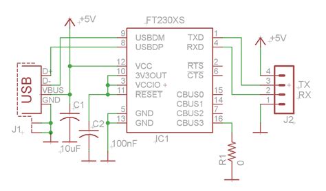 Usb To Serial Converter Using Ftdi Ft230x Electronics Lab