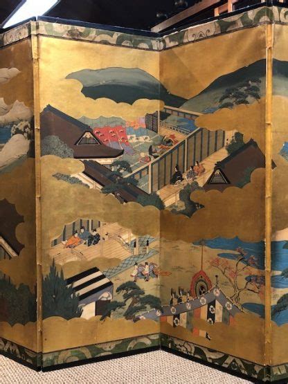 Japanese Antique Byobu Screen Kuraya